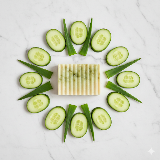 Savon Artisanal au Concombre et Aloe Vera