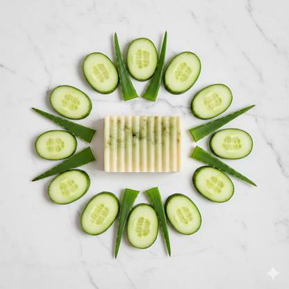 Savon Artisanal au Concombre et Aloe Vera